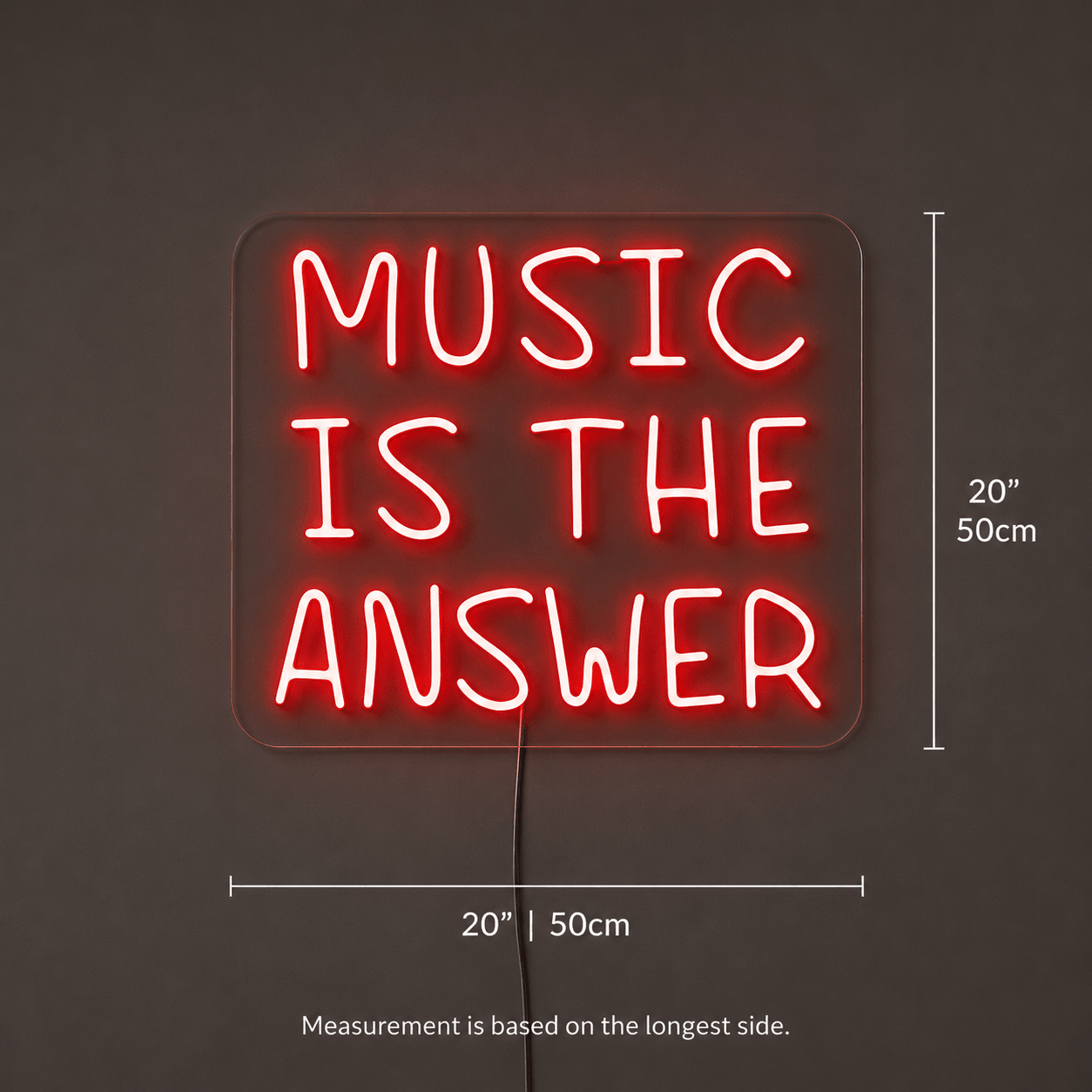 Music Is The Answer LED Neon Sign - Shineneon