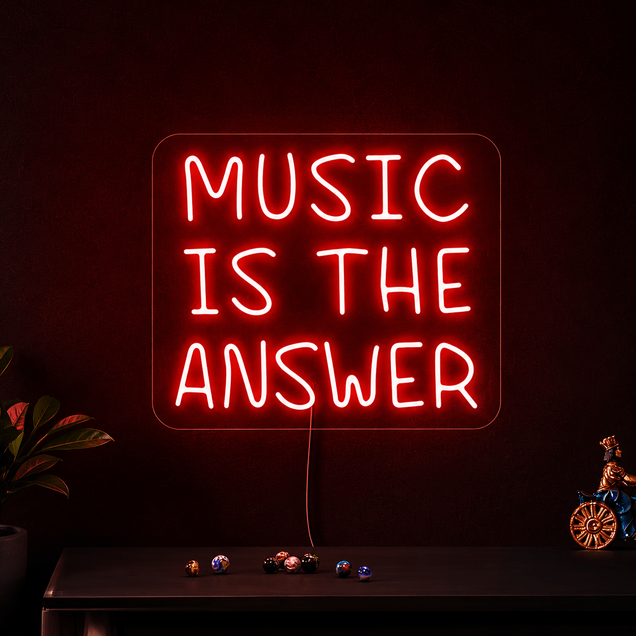 Music Is The Answer LED Neon Sign - Shineneon
