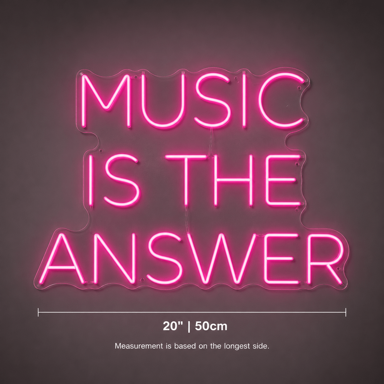 Music Is The Answer Wall Decor LED Neon Sign - Shineneon