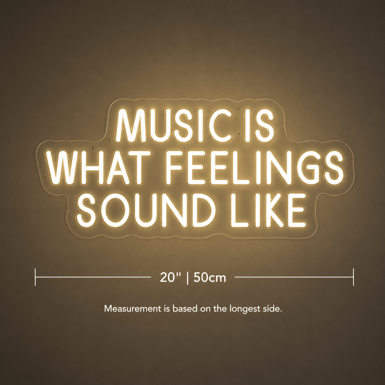 Music Is What Feelings Sound Like Wall Decor LED Neon Sign - Shineneon