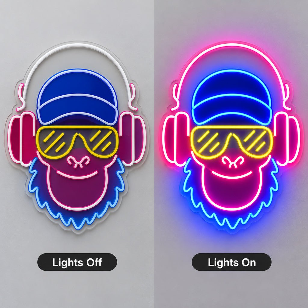 Music Monkey LED Neon Sign - Shineneon