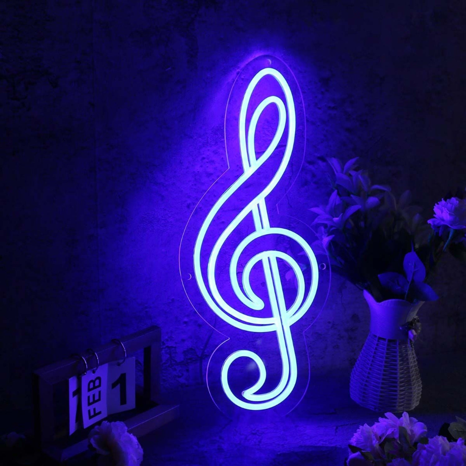 Music Note Blue Led Neon Sign | Shineneon