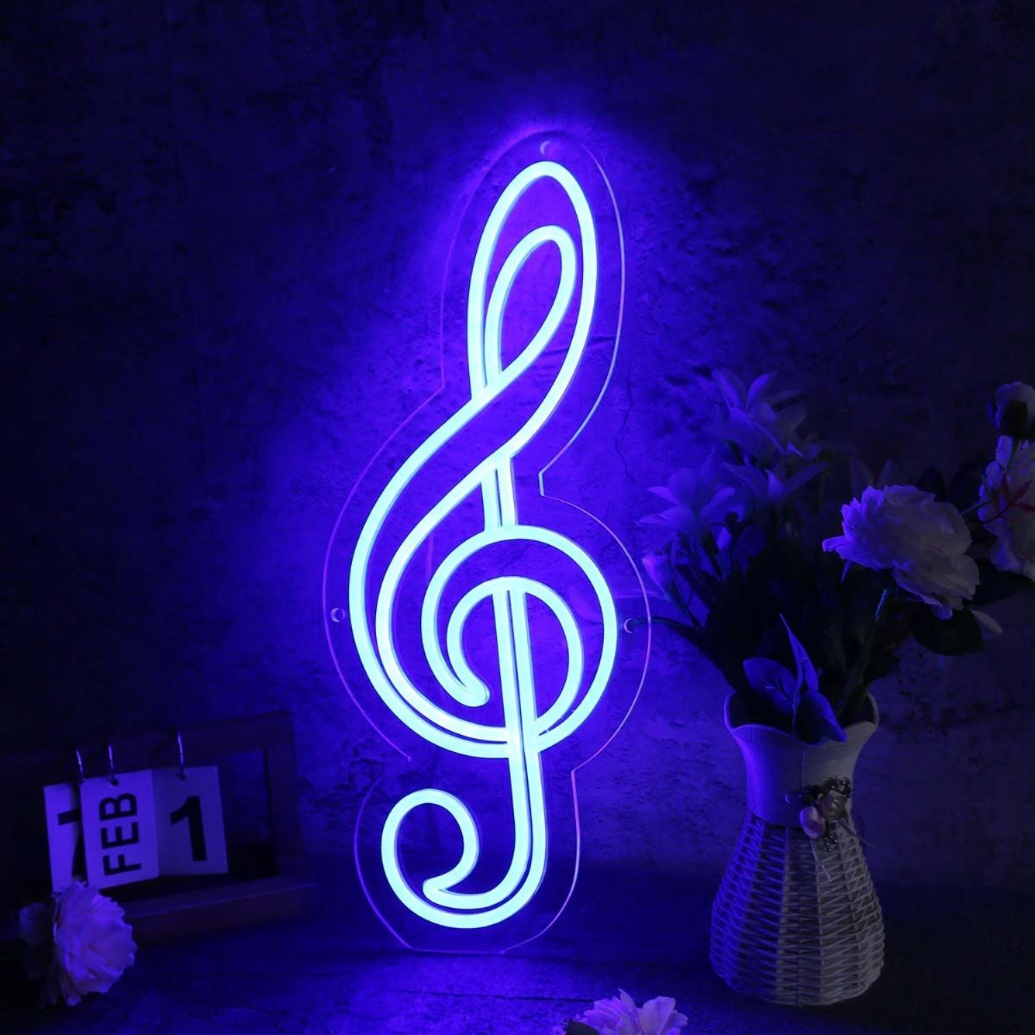 Music Note Blue Led Neon Sign | Shineneon