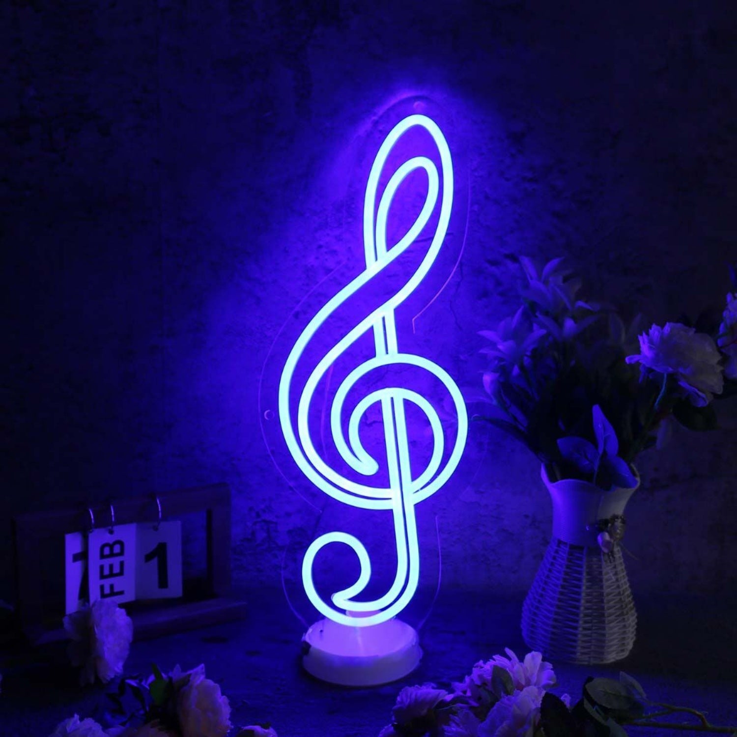 Music Note Blue Led Neon Sign | Shineneon