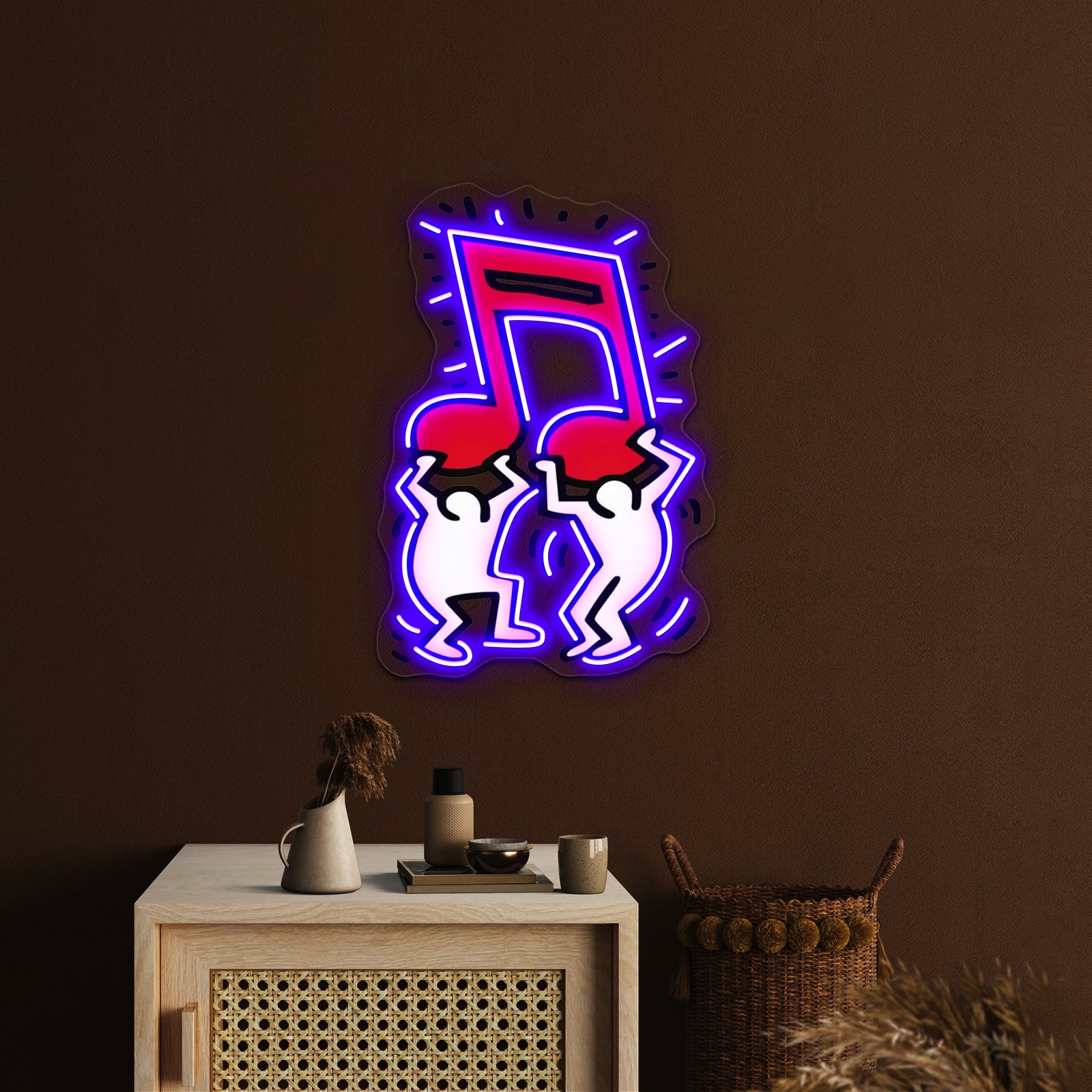 Music Note Haring Pop Artwork Neon Sign Led | Shineneon