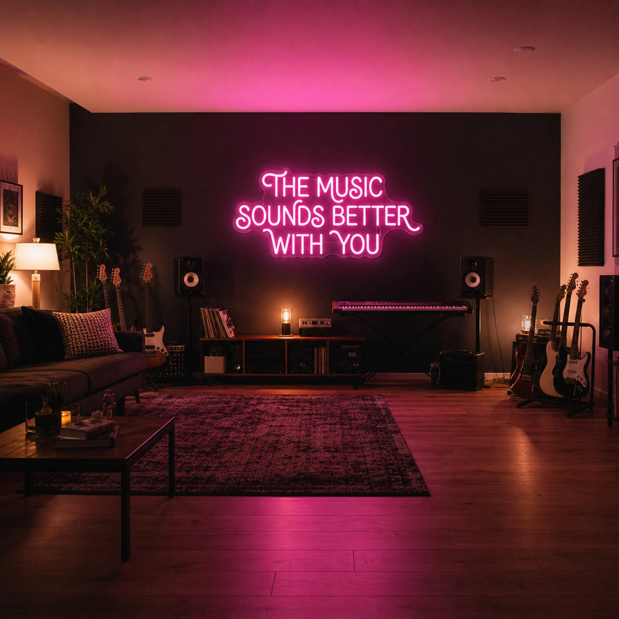 Music You See LED Neon Sign Garage Man Cave Neon Sign size image