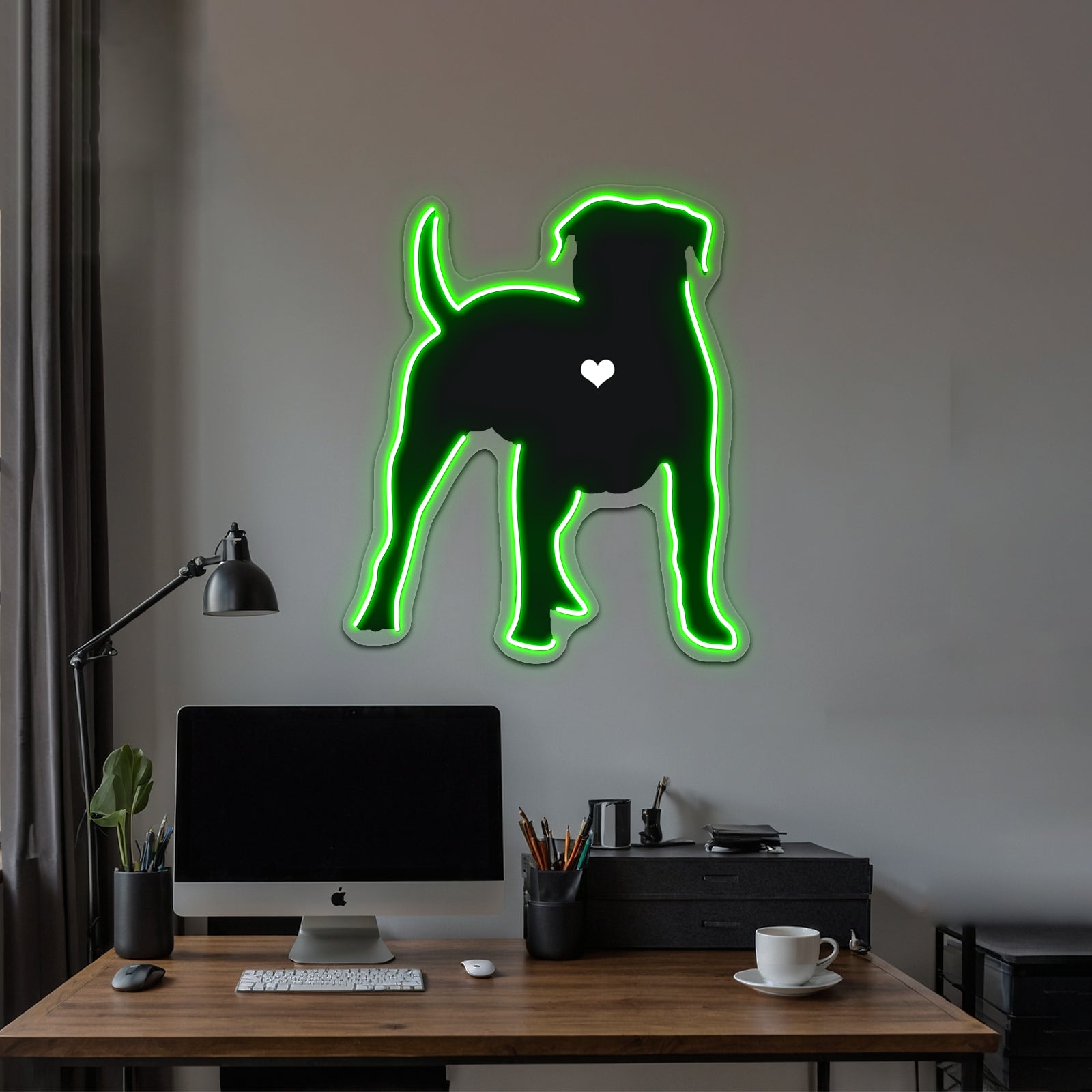 My American Bulldog Heart Belongs To You Artwork Neon Sign Led | Shineneon