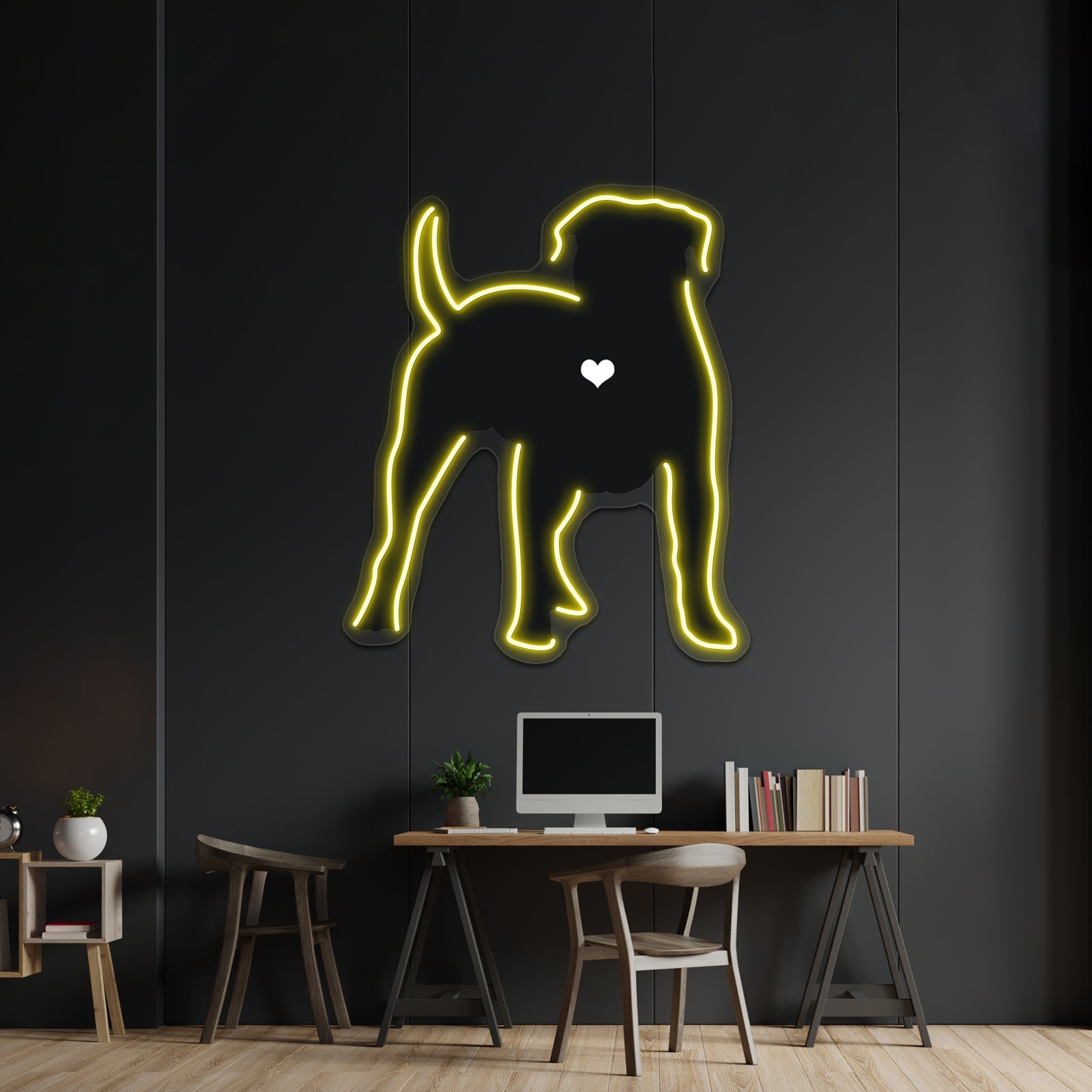 My American Bulldog Heart Belongs To You Artwork Neon Sign Led | Shineneon
