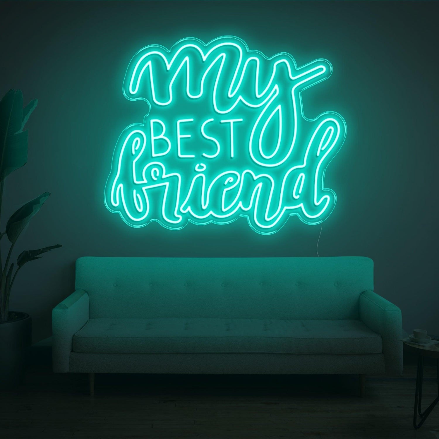My Best Friend Bright Yellow Cursive Led Neon Sign For Living Room Decor | Shineneon