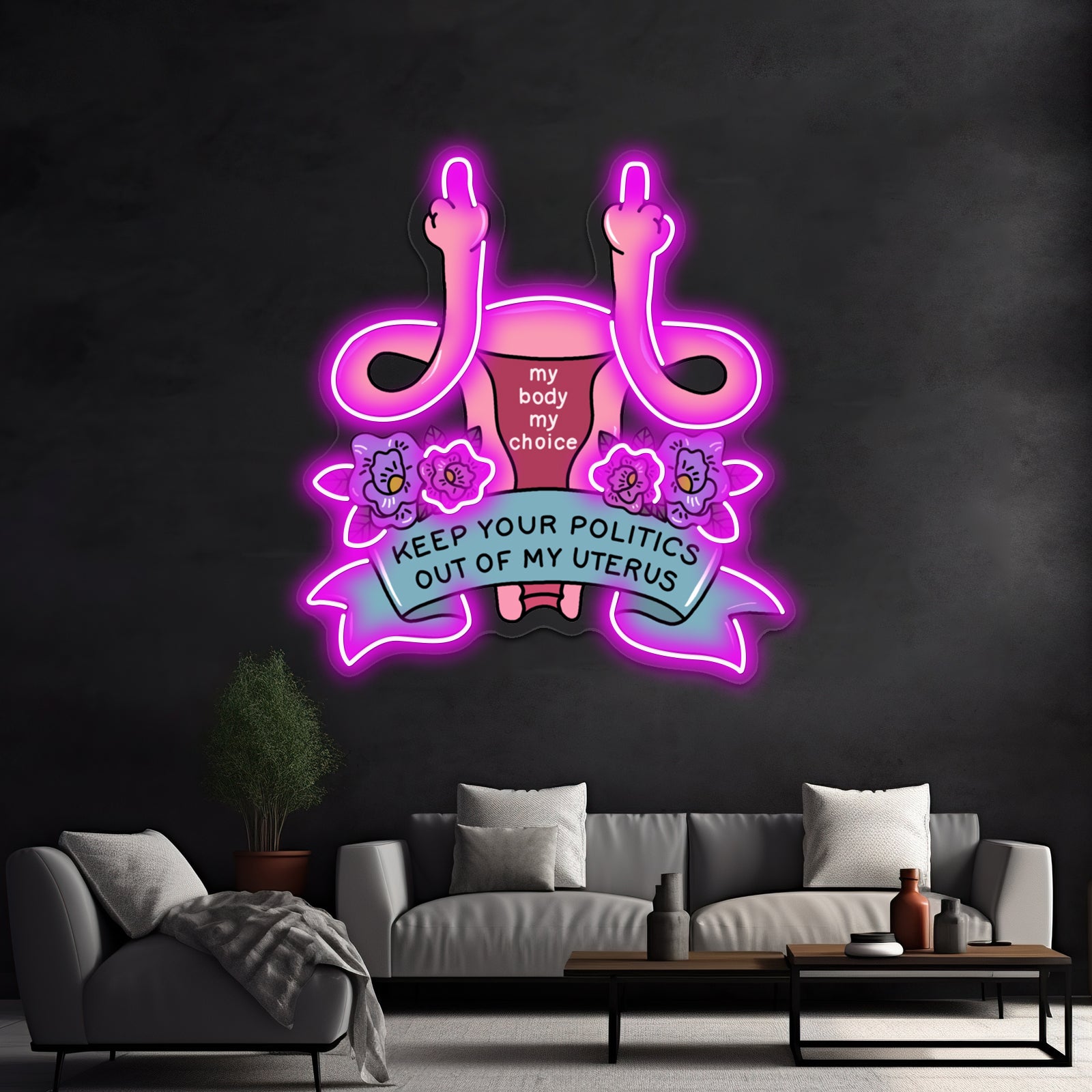 My Body My Choice Artwork Personalized Neon Signs | Shineneon