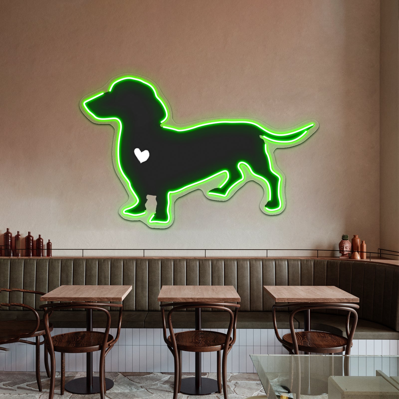 My Dachshund Heart Belongs To You Artwork Neon Sign Led | Shineneon