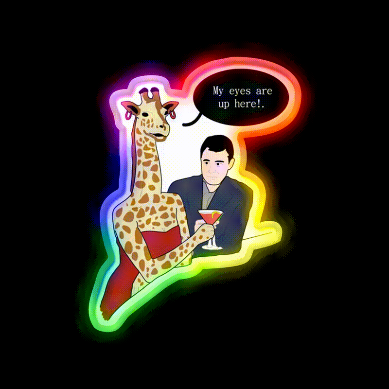 My Eyes Man Cave Bar Led Neon Sign Rgb Color