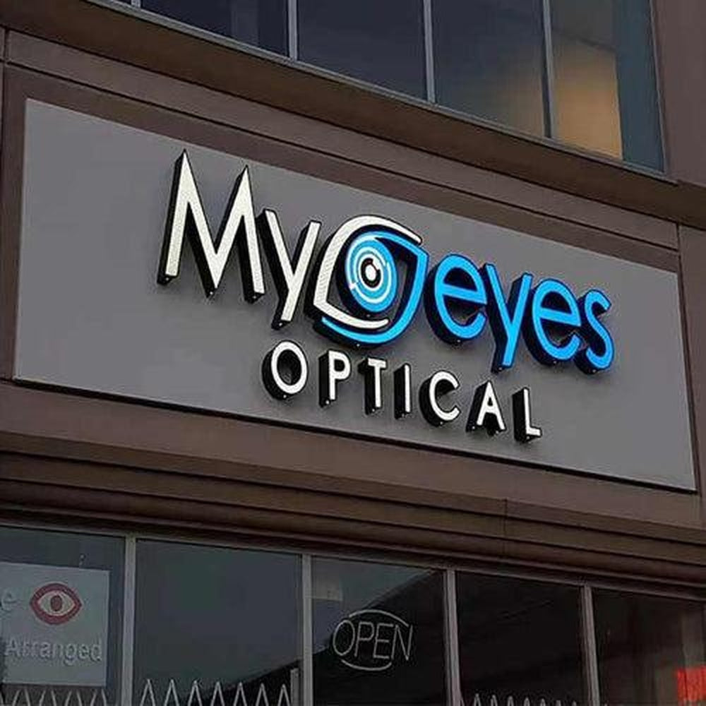 My Eyes Optical 3D Frontlit Channel Letters Led Light Sign