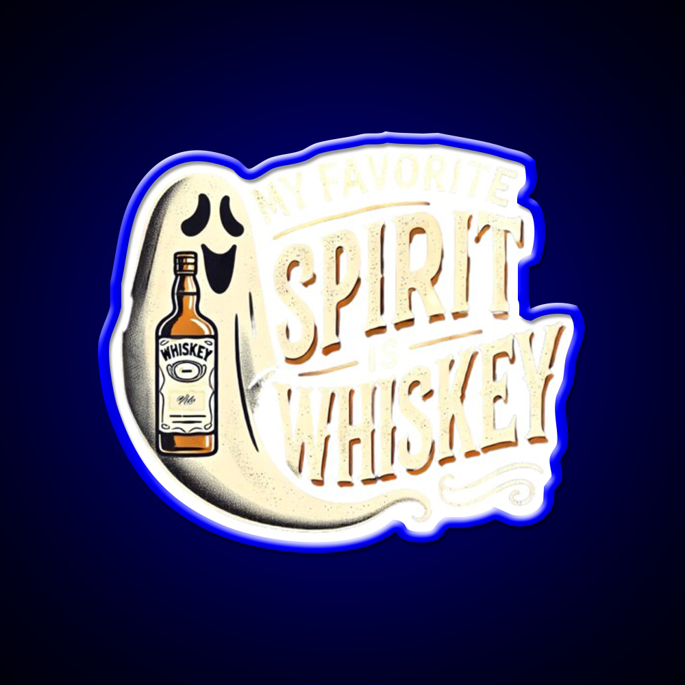 My Favorite Spirit Is Whiskey Drink Bar Led Neon Sign Rgb Color