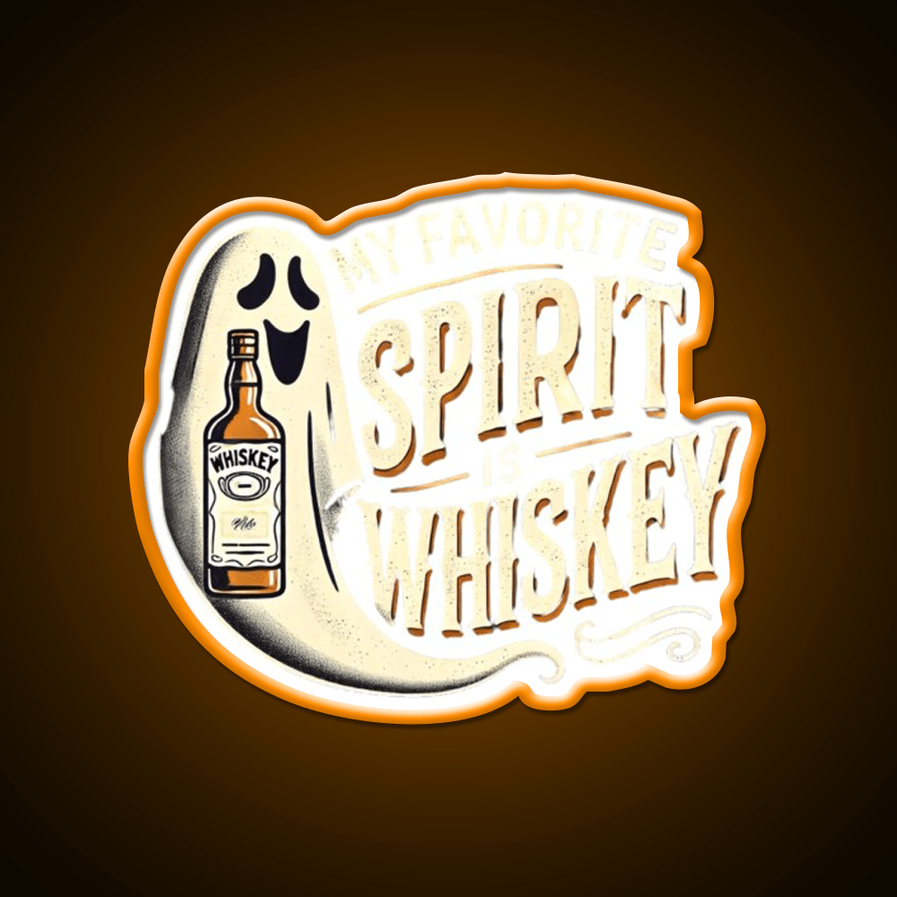 My Favorite Spirit Is Whiskey Drink Bar Led Neon Sign Rgb Color - Shineneon