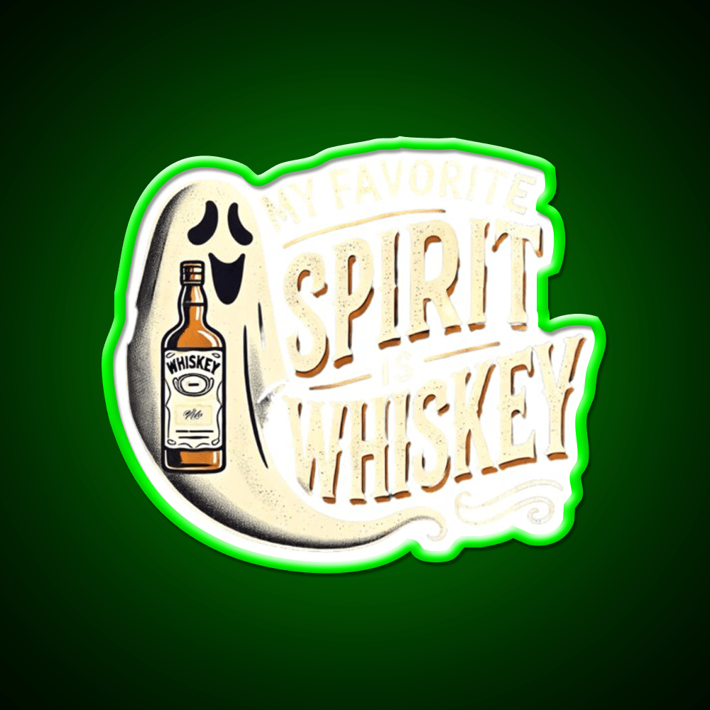 My Favorite Spirit Is Whiskey Drink Bar Led Neon Sign Rgb Color - Shineneon