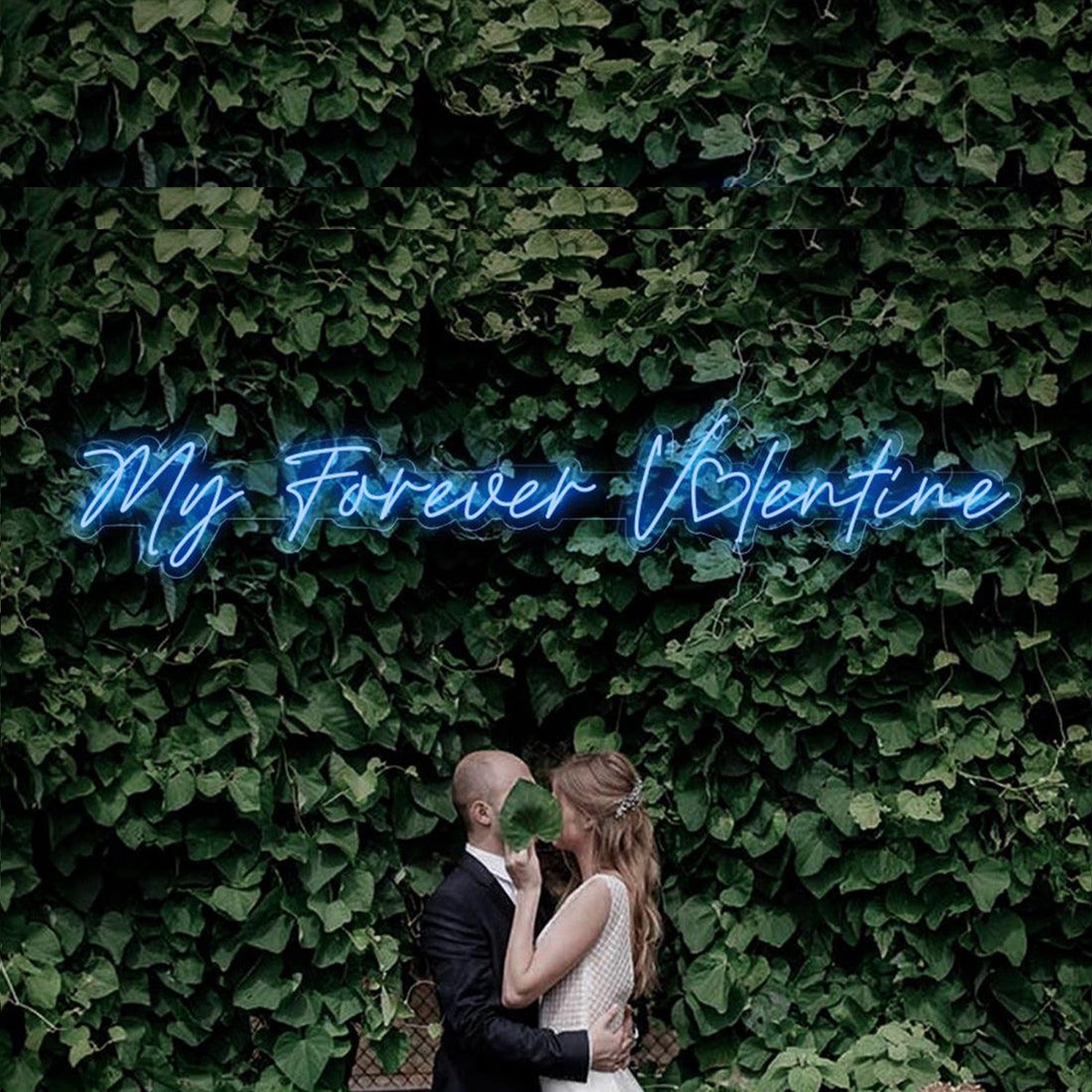 My Forever Valentine Blue LED Neon Sign Wedding Anniversary Romantic Decor | Shineneon
