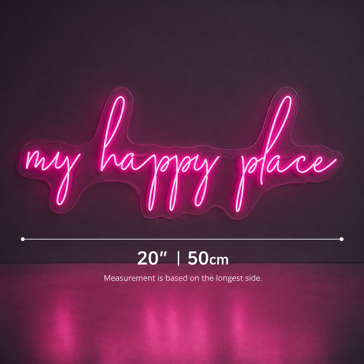 My Happy Place Room Decor LED Neon Sign - 05 Color Grid