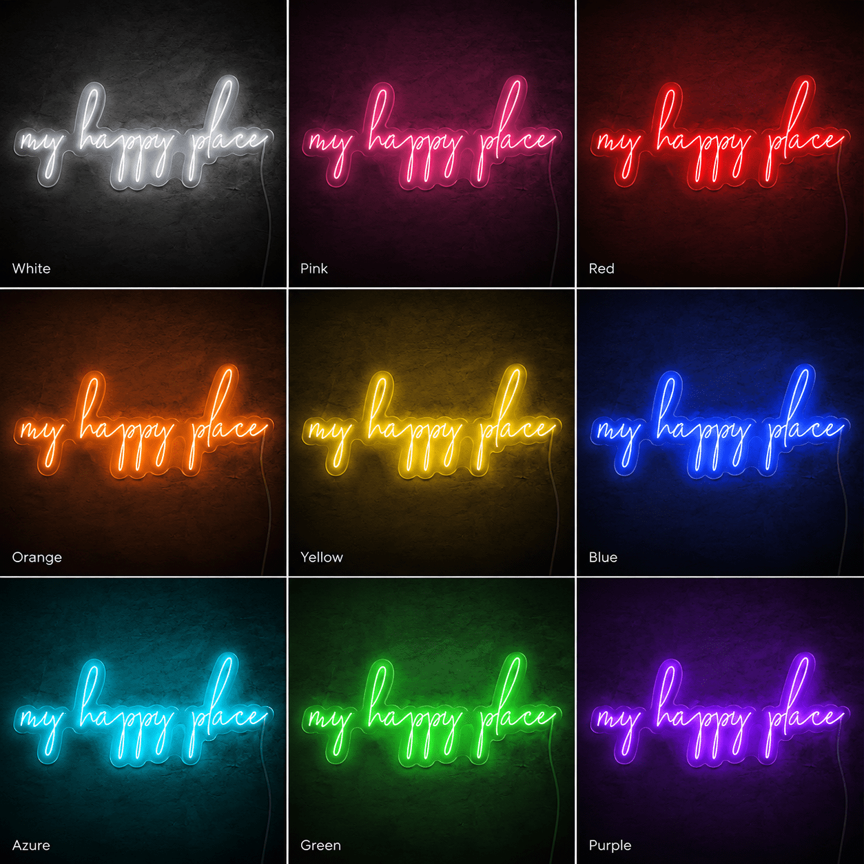 My Happy Place Room Decor LED Neon Sign - Shineneon