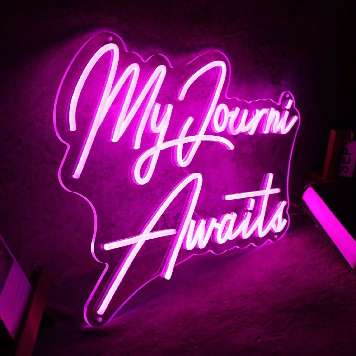 My Journi Awaits Pink Led Neon Sign - Shineneon