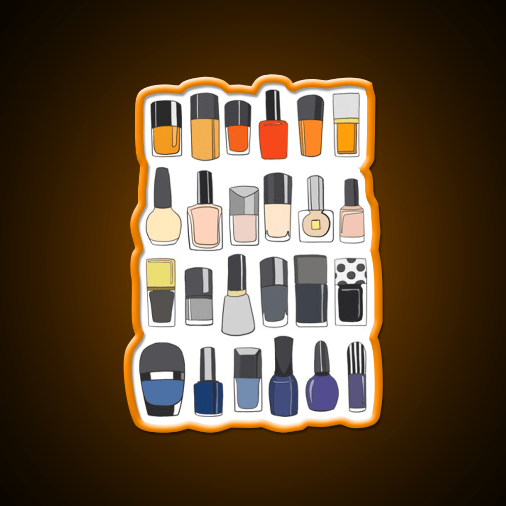 My Nail Polish Collection Nail Salon Led Neon Sign Rgb Color - Shineneon