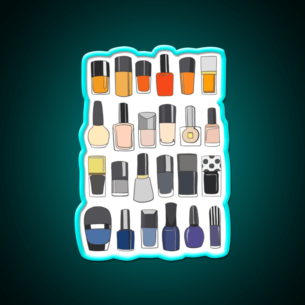 My Nail Polish Collection Nail Salon Led Neon Sign Rgb Color - Shineneon