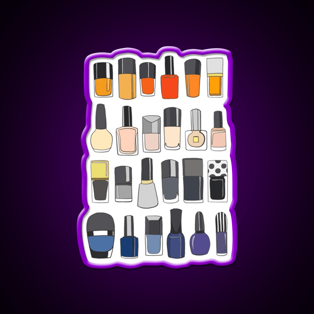 My Nail Polish Collection Nail Salon Led Neon Sign Rgb Color - Shineneon