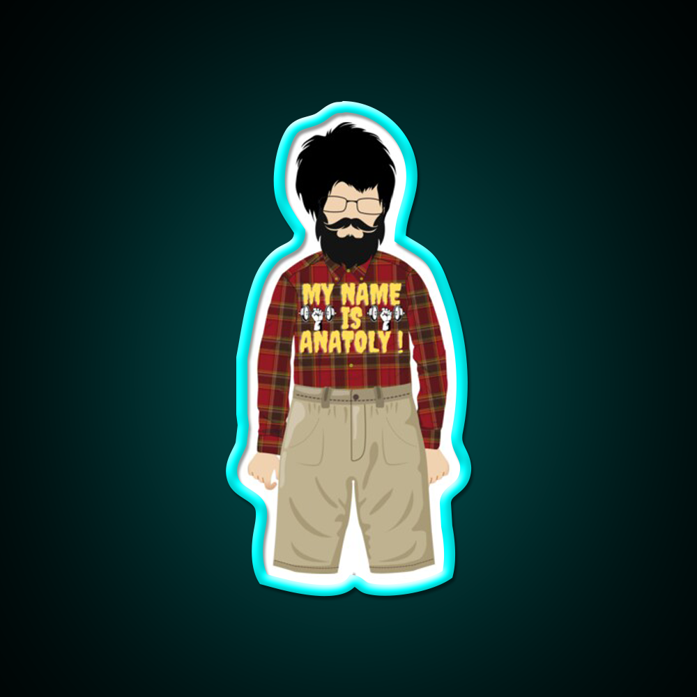 My Name Is Anatoly Strong Men Sign Gym Fitness Led Neon Sign Rgb Color