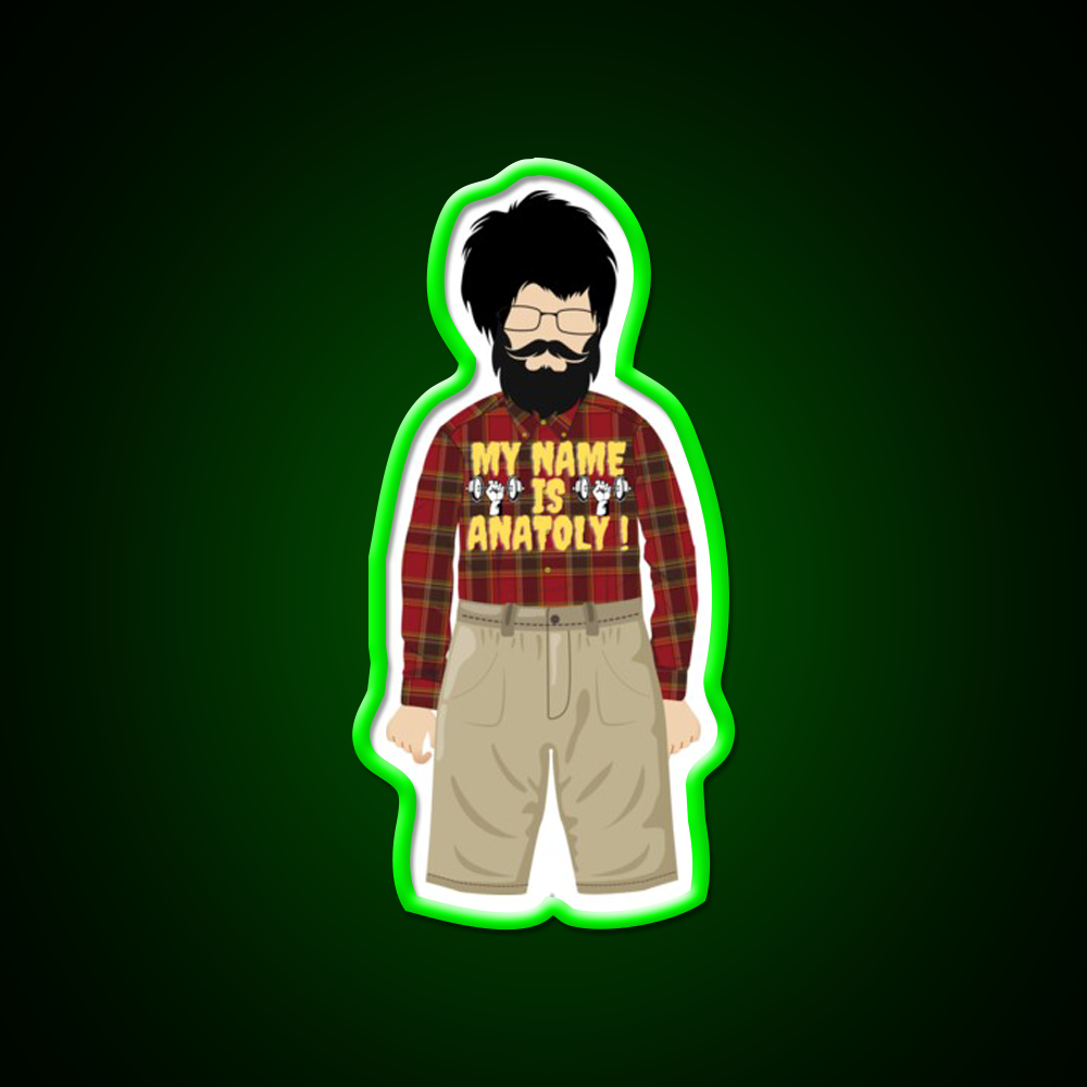 My Name Is Anatoly Strong Men Sign Gym Fitness Led Neon Sign Rgb Color