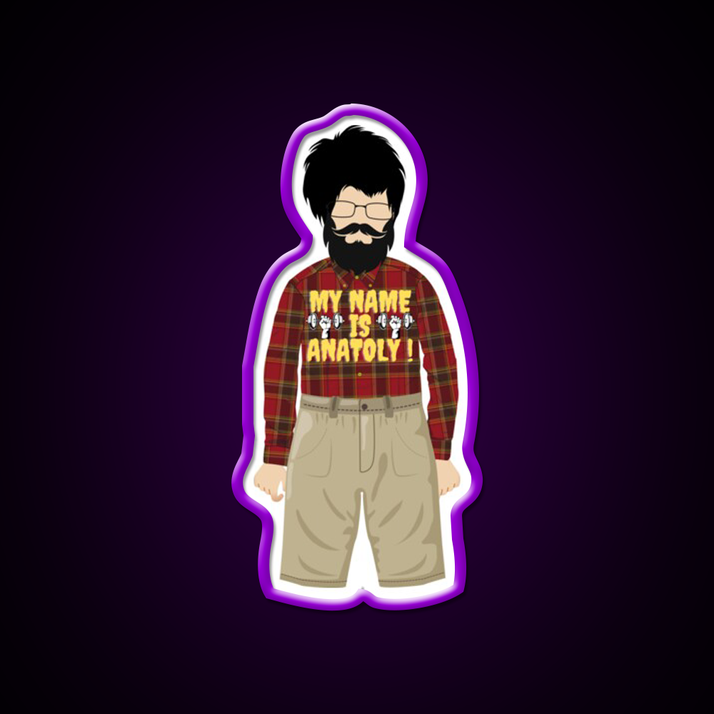 My Name Is Anatoly Strong Men Sign Gym Fitness Led Neon Sign Rgb Color