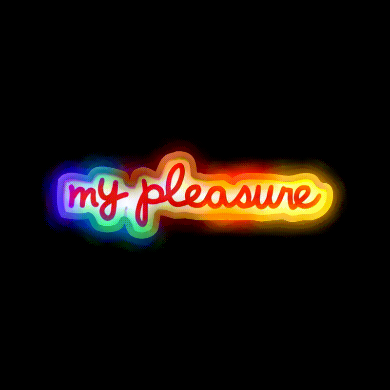 My Pleasure Chick V3 Fast Food Led Neon Sign For Burger Place Rgb Color - LED neon sign close-up detail