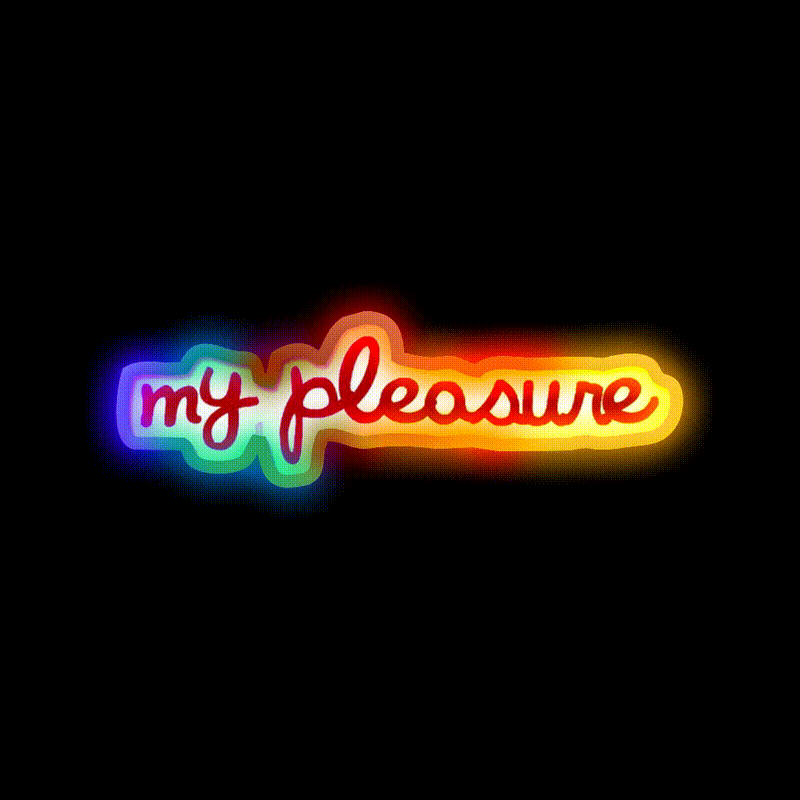 My Pleasure Fast Food Led Neon Sign For Burger Place Rgb Color - LED neon sign close-up detail
