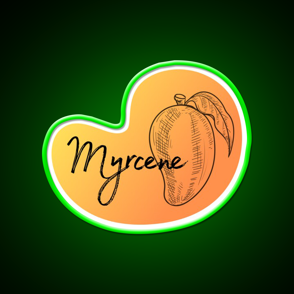 Myrcene Terpene Mango Gradient Black Green Leaf Led Neon Sign Rgb Color - LED neon sign view 8
