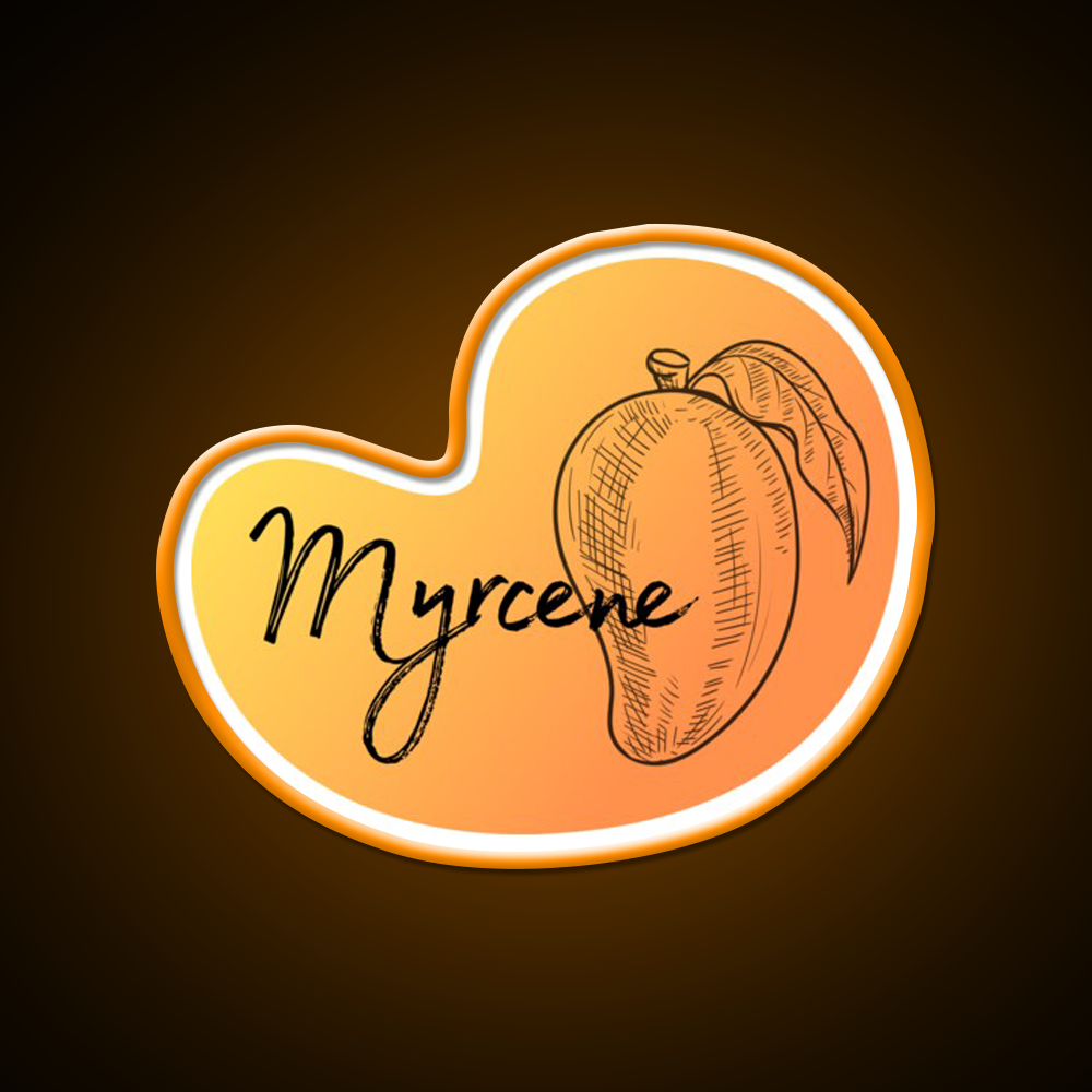 Myrcene Terpene Mango Gradient Black Green Leaf Led Neon Sign Rgb Color - LED neon sign view 6