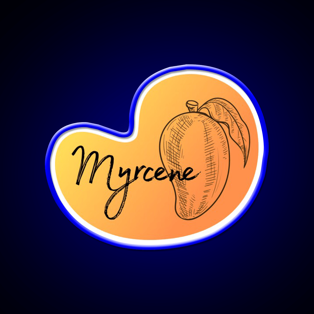 Myrcene Terpene Mango Gradient Black Green Leaf Led Neon Sign Rgb Color - Shineneon