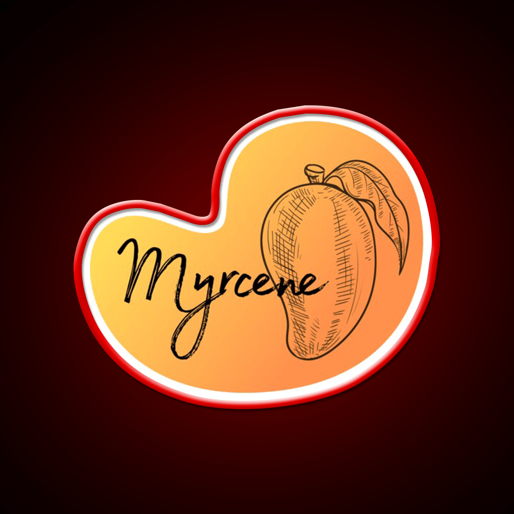 Myrcene Terpene Mango Gradient Black Green Leaf Led Neon Sign Rgb Color - Shineneon
