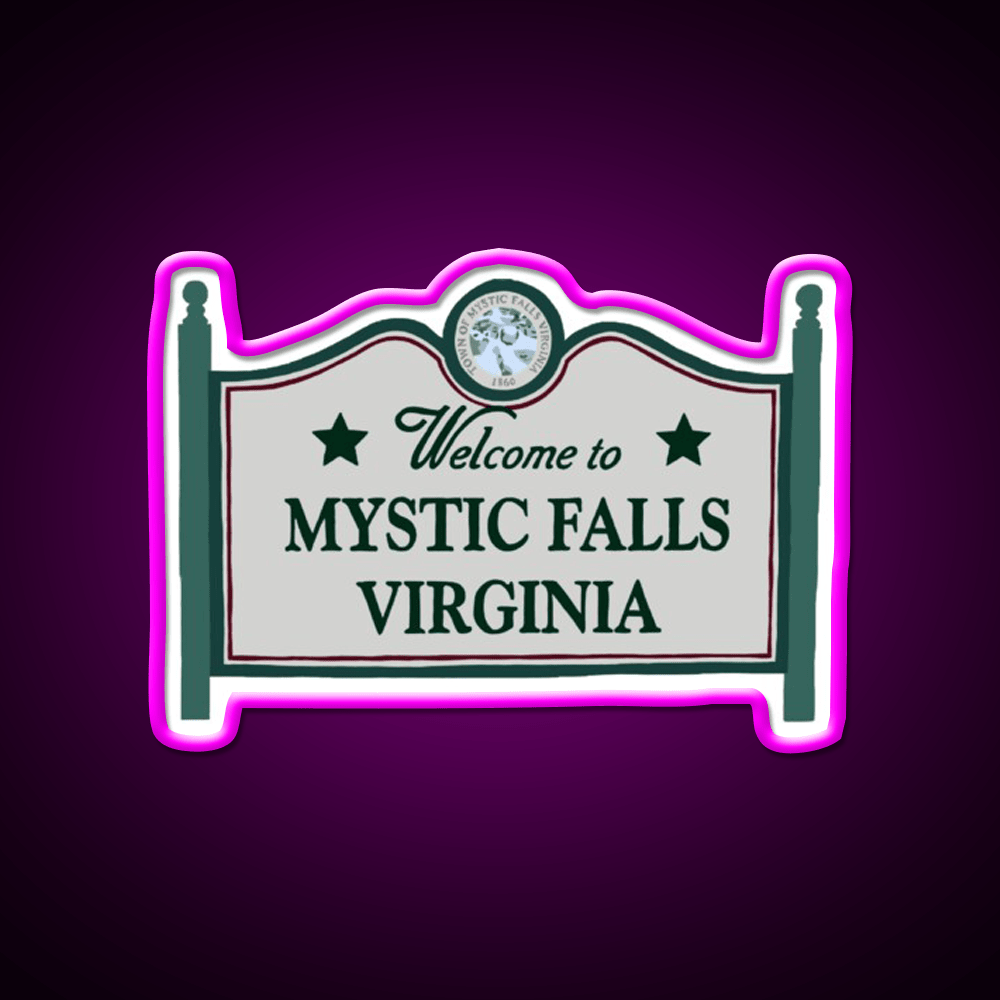 Mystic Falls Welcome Sign Welcome Led Neon Sign Open Sign Rgb Color - Shineneon