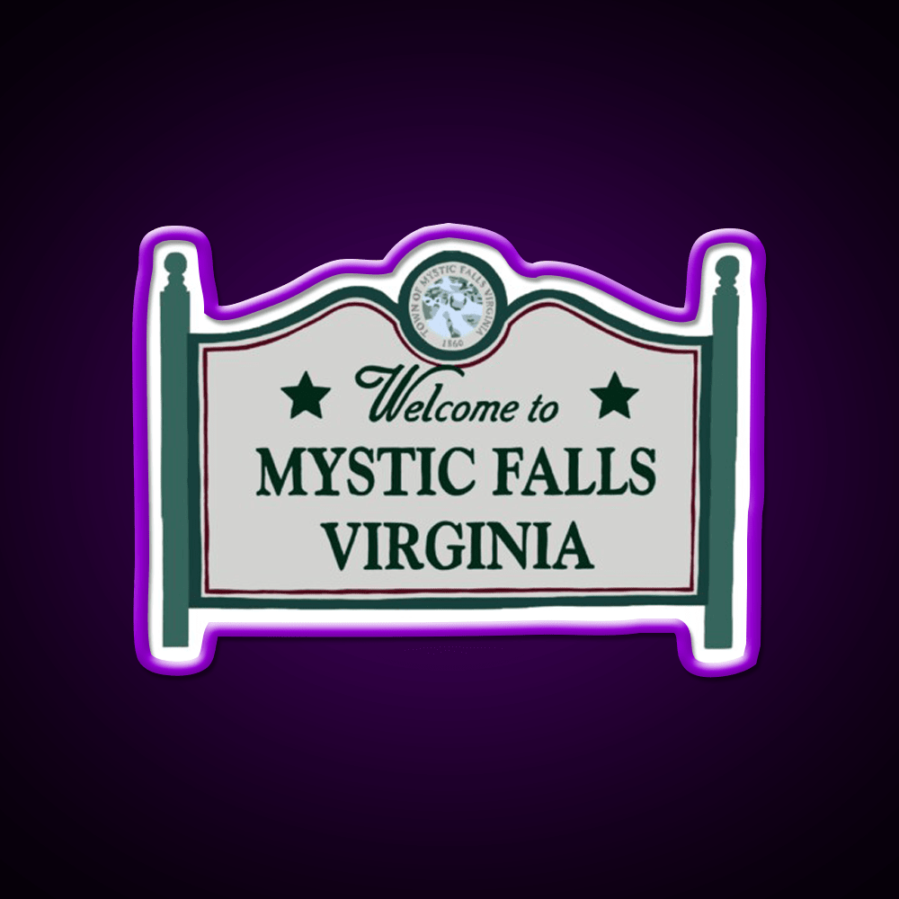 Mystic Falls Welcome Sign Welcome Led Neon Sign Open Sign Rgb Color - Shineneon