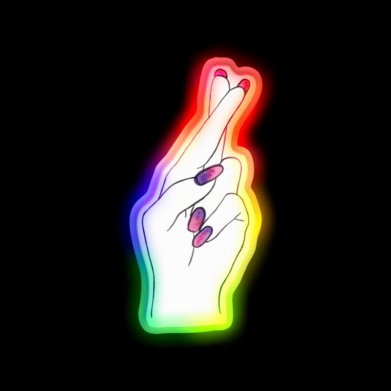 Mystical Peace Nail Salon Led Neon Sign Rgb Color - LED neon sign close-up detail