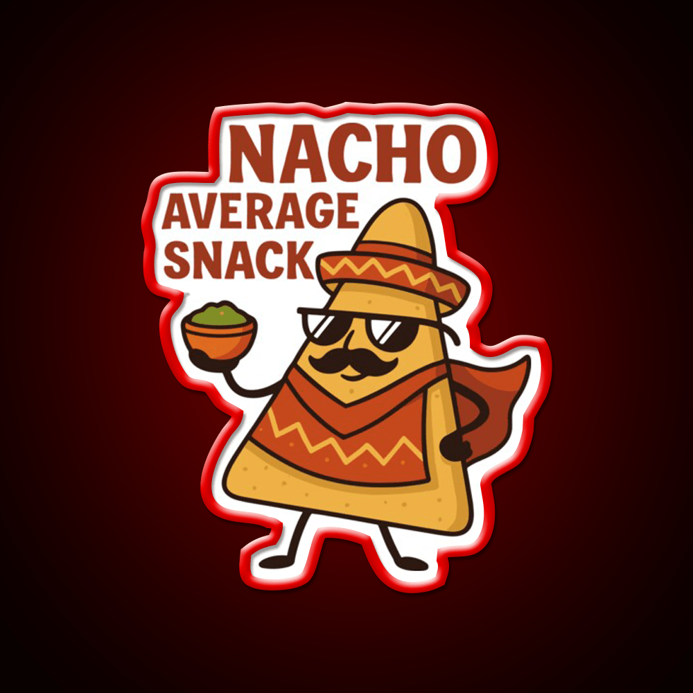 Nacho Average Snack Food Led Neon Sign Rgb Color - Shineneon