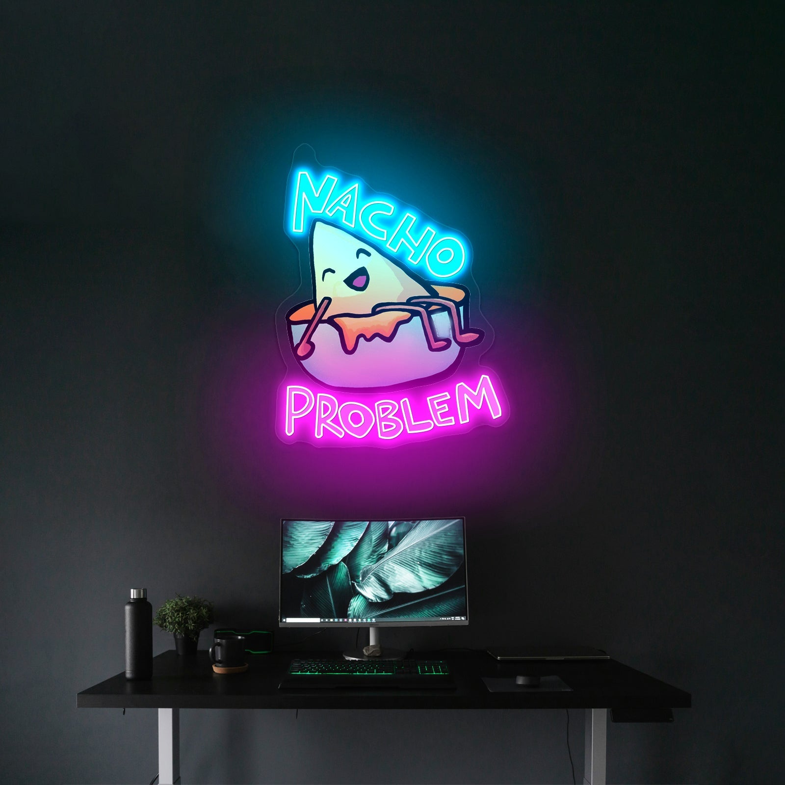 Nacho Problem Food Pun Artwork Gaming Neon Signs - Shineneon