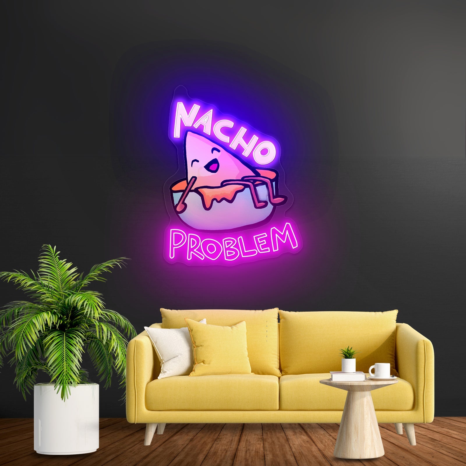 Nacho Problem Food Pun Artwork Gaming Neon Signs - Shineneon
