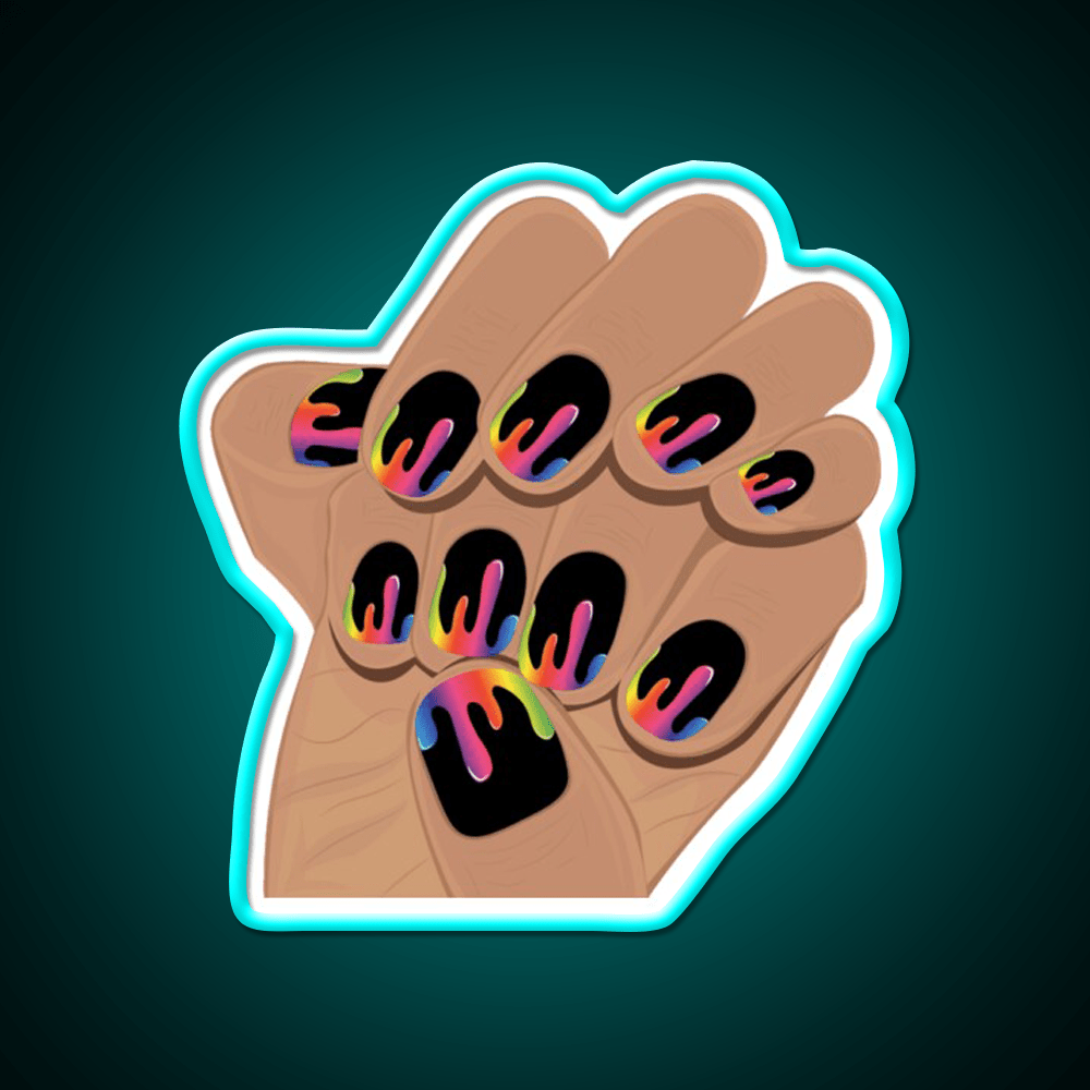 Nail Art Design Nail Salon Led Neon Sign For Tech Room Rgb Color - Shineneon