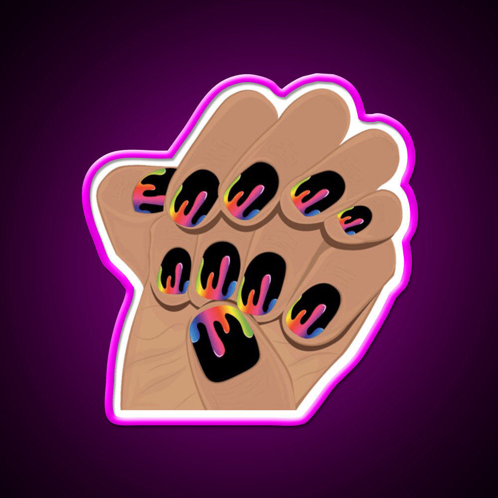 Nail Art Design Nail Salon Led Neon Sign For Tech Room Rgb Color - Shineneon