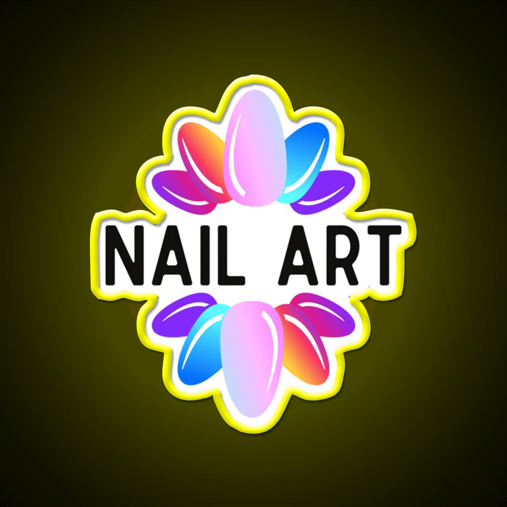 Nail Art Gift Nail Technician Nail Salon Led Neon Sign Rgb Color - Custom LED neon sign front view