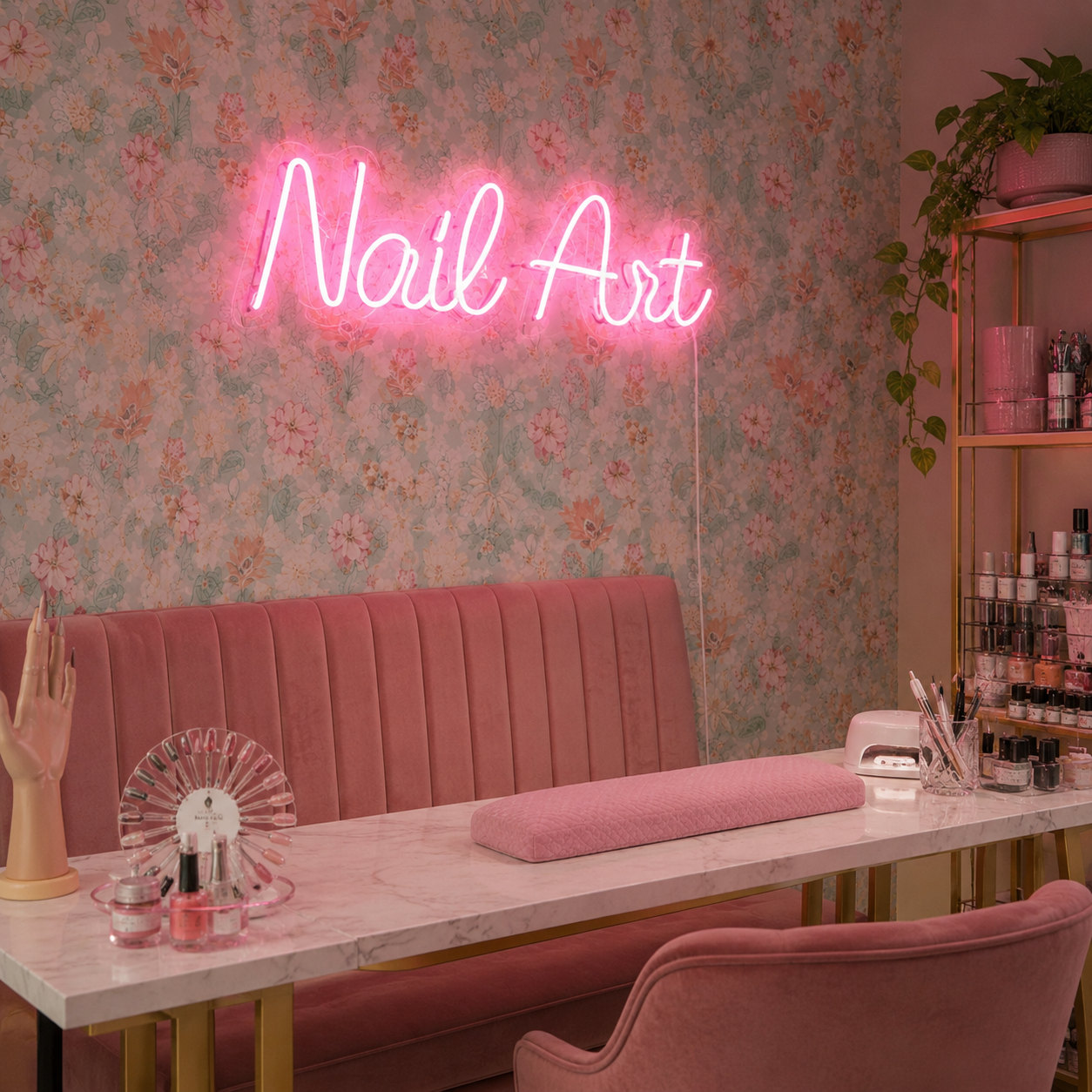 Nail Art LED Neon Sign - 03 Real Lifestyle Scene