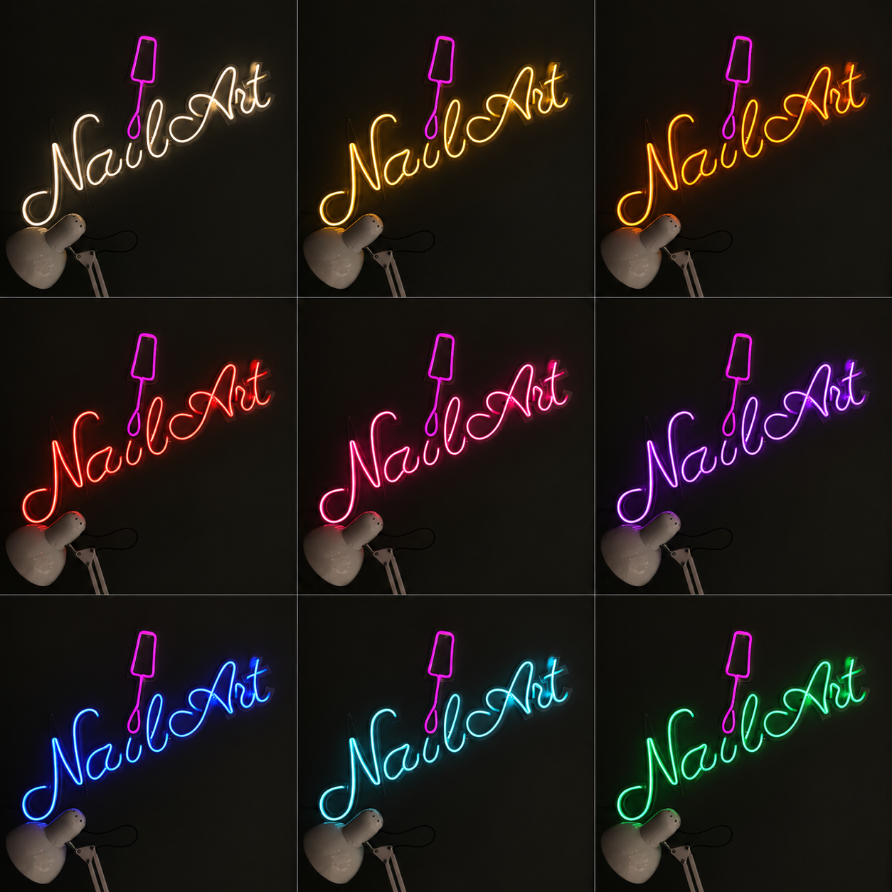 Nail Art LED Neon Sign Home Wall Art - 05 Color Grid