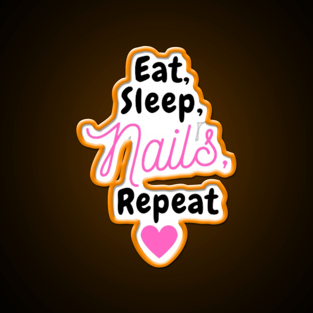 Nail Art Lover Designs Eat Drink Nail Nail Salon Led Neon Sign Rgb Color - Shineneon