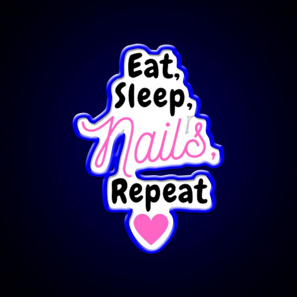 Nail Art Lover Designs Eat Drink Nail Nail Salon Led Neon Sign Rgb Color - Shineneon