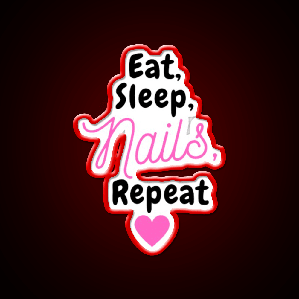 Nail Art Lover Designs Eat Drink Nail Nail Salon Led Neon Sign Rgb Color - Shineneon